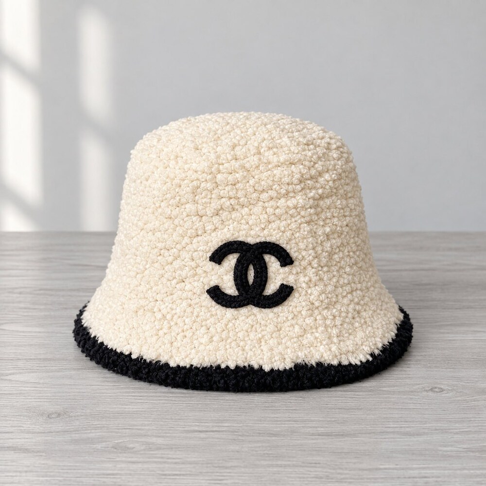 CHANEL Teddy Fleece CC Bucket Hat - Picture 1 of 6
